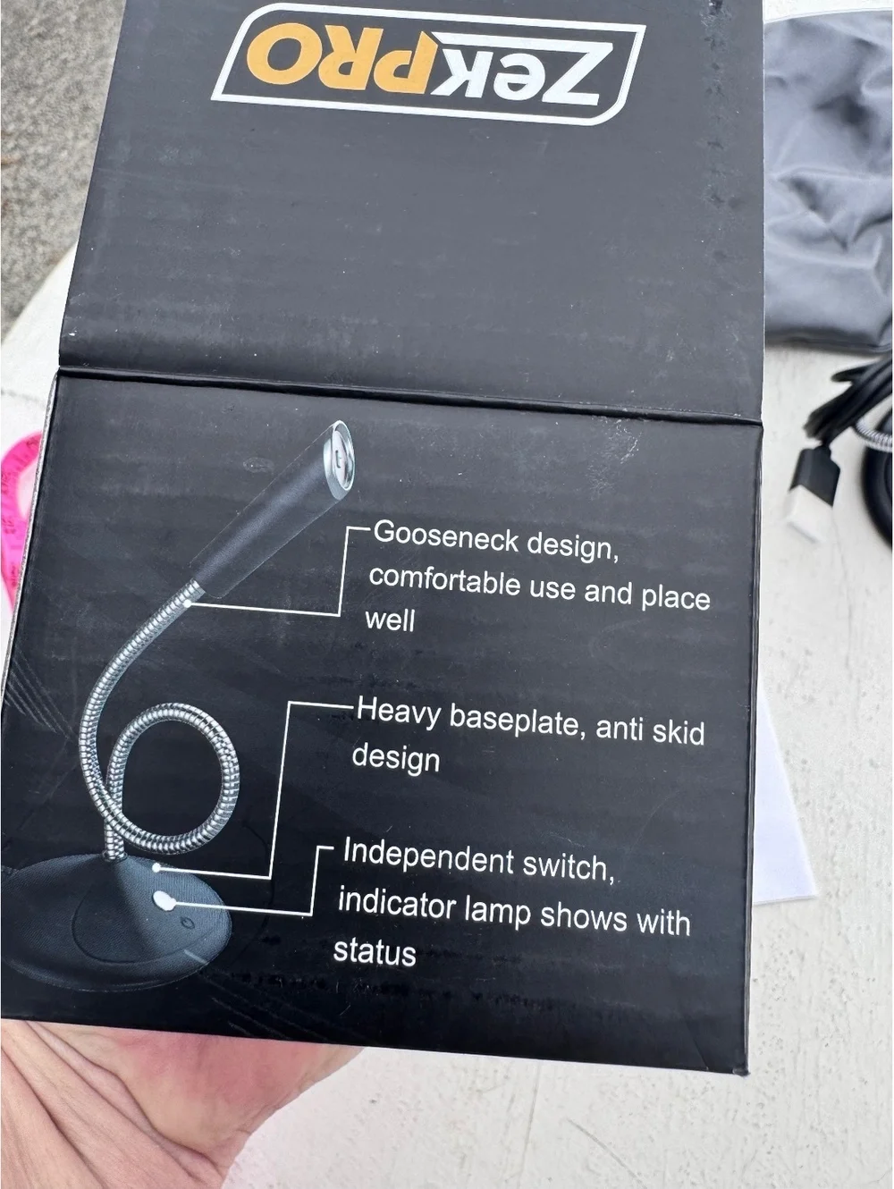 ZekPro USB Computer Microphone Gooseneck Desktop Mic w Box Bag Windscreens